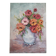 Acrylic on canvas contemporary still life bohemian flower bouquet