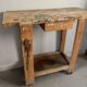 Genuine vintage wooden workbench from the 1960s stamped Grenade.