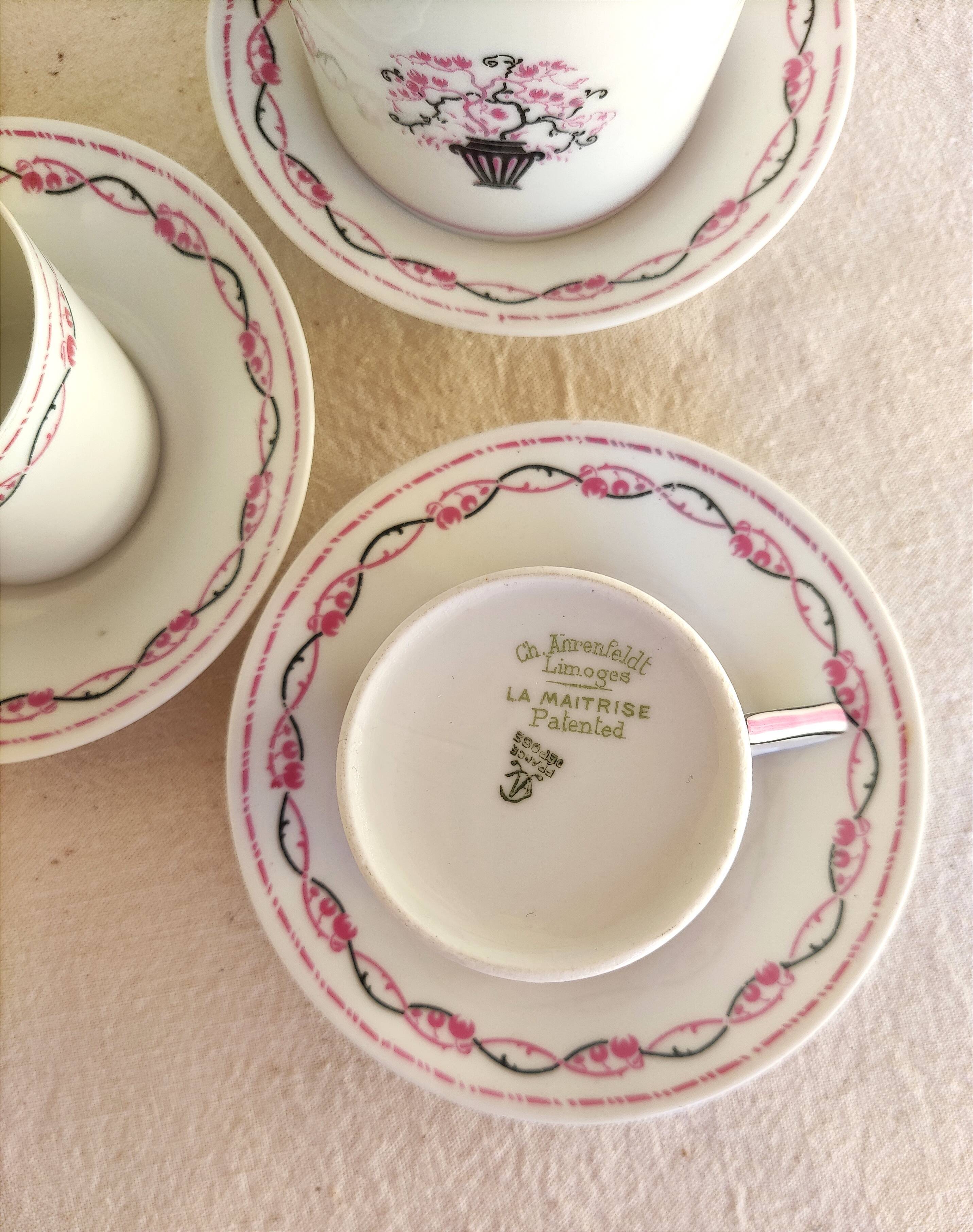 Art Deco porcelain coffee set - Ch. Ahrenfeldt - la maîtrise