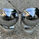 Pair of eye ball wall lights, space age, chrome, vintage, 70s