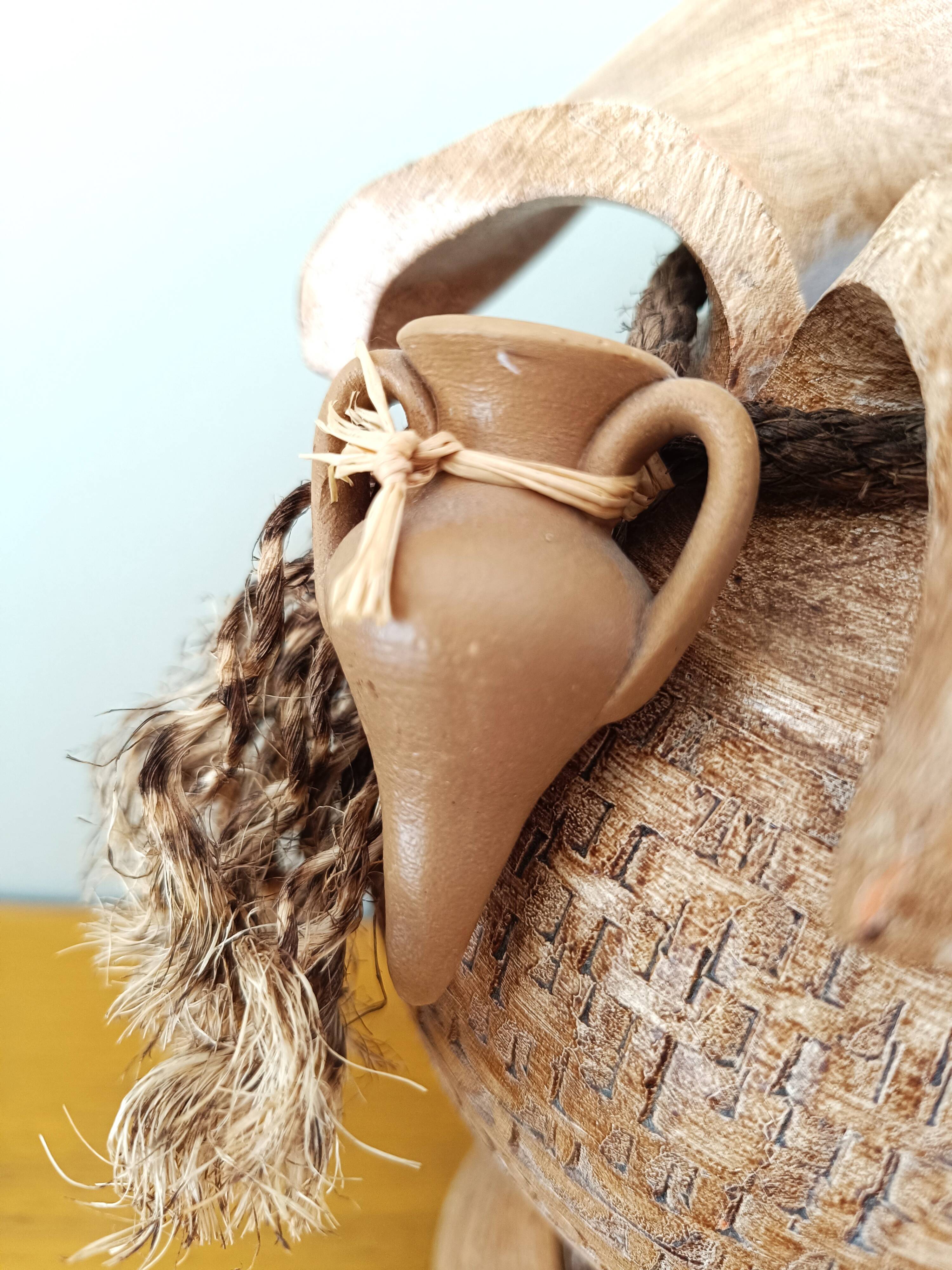 Decorative terracotta vase