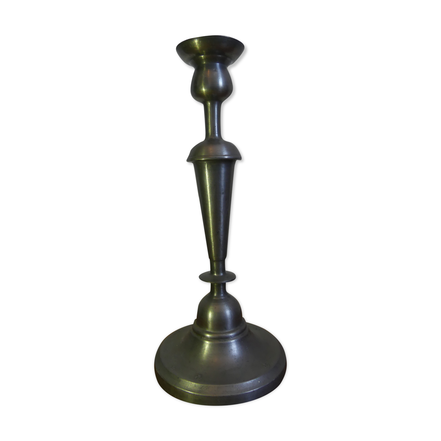 Pewter candle holder