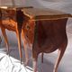 Louis XV Marquetry Bedside Tables, Pair of Vintage French Nightstands