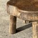 Mini low stool in upcycled old Asian teak H15 D24