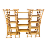 Bibliothèque en bambou, années 1970