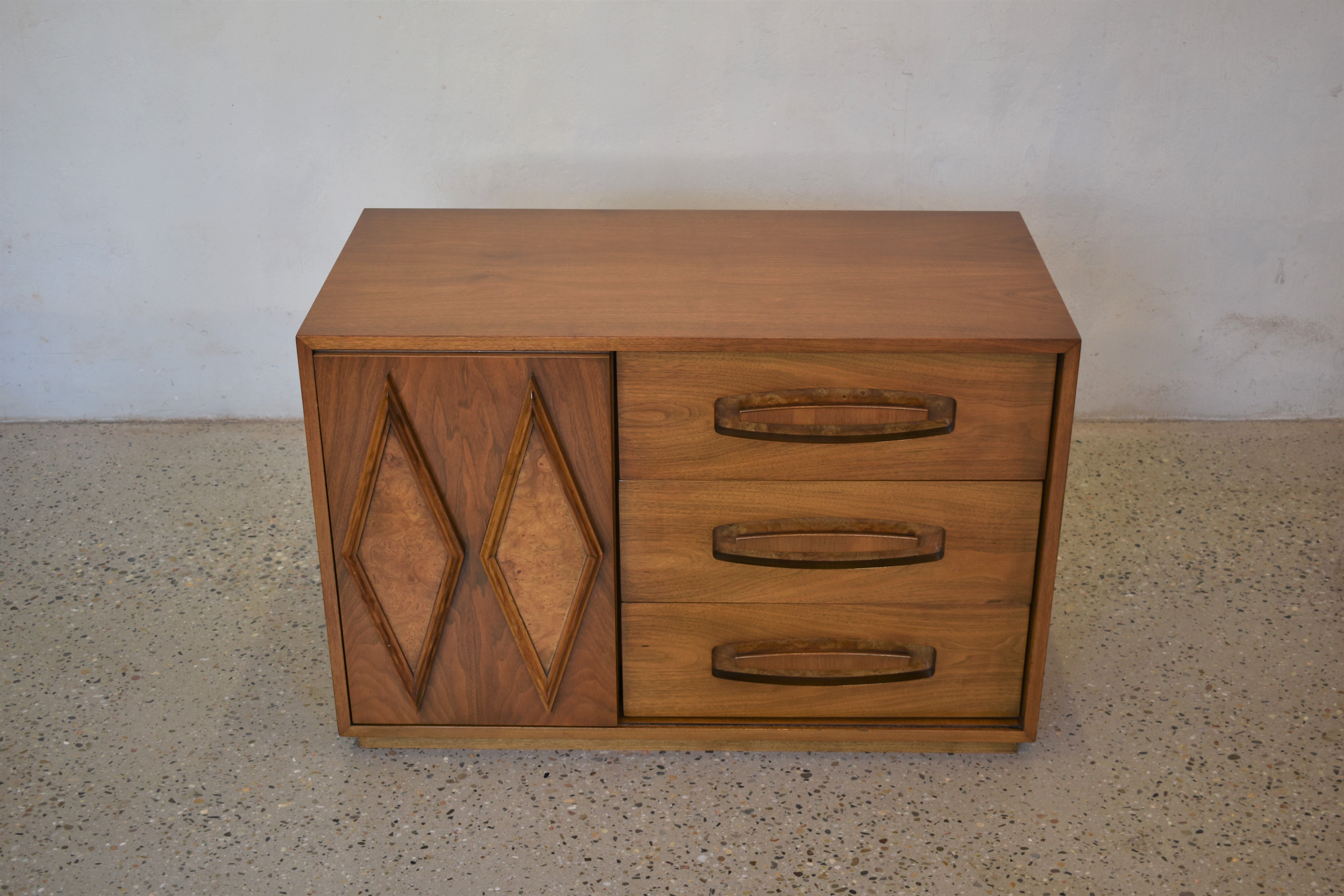 Art deco burl sideboard 1950