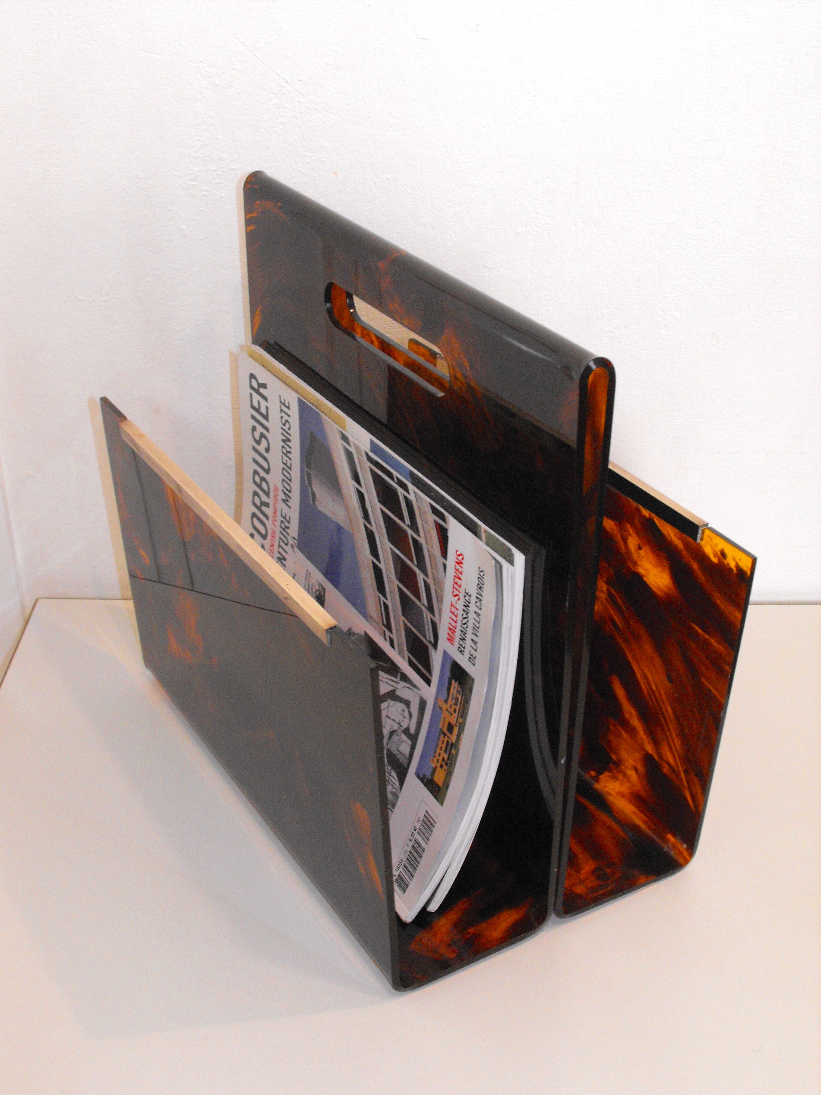 Magazine holder 70s plexiglas