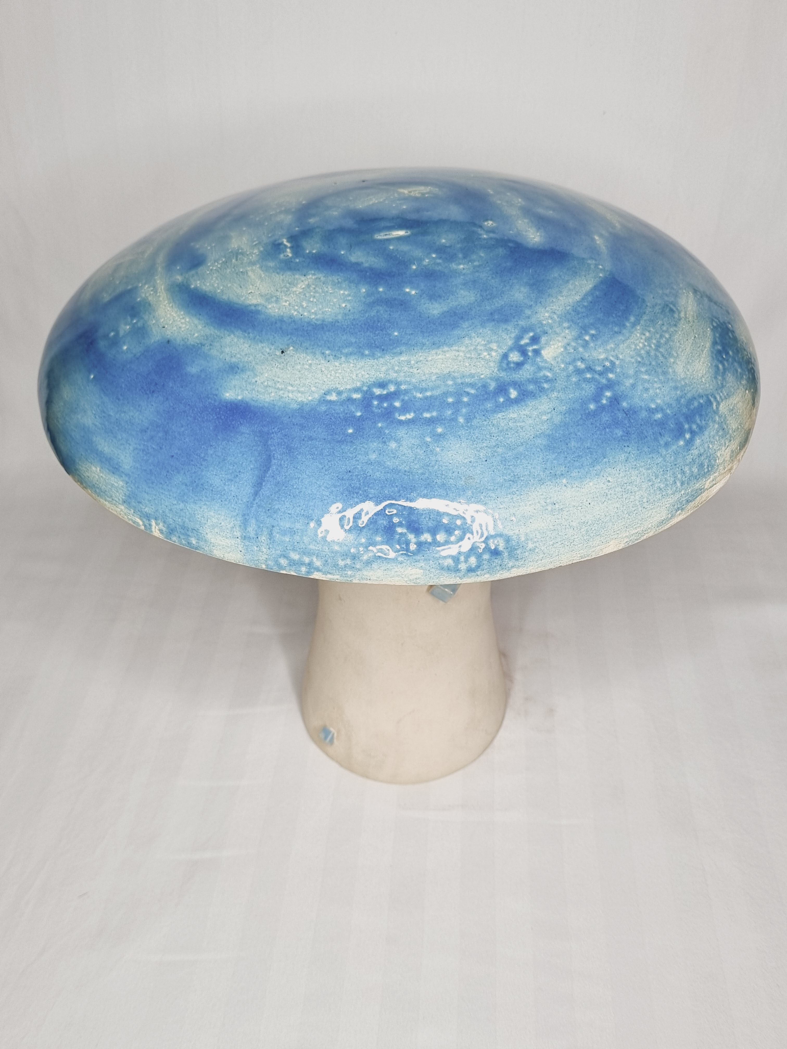 Design rocking vase in glazed ceramic with crystal decoration, 34 cm