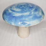 Design rocking vase in glazed ceramic with crystal decoration, 34 cm