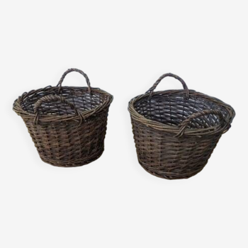 Set of two old baskets