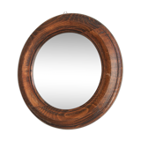 Wooden round mirror - 35cm