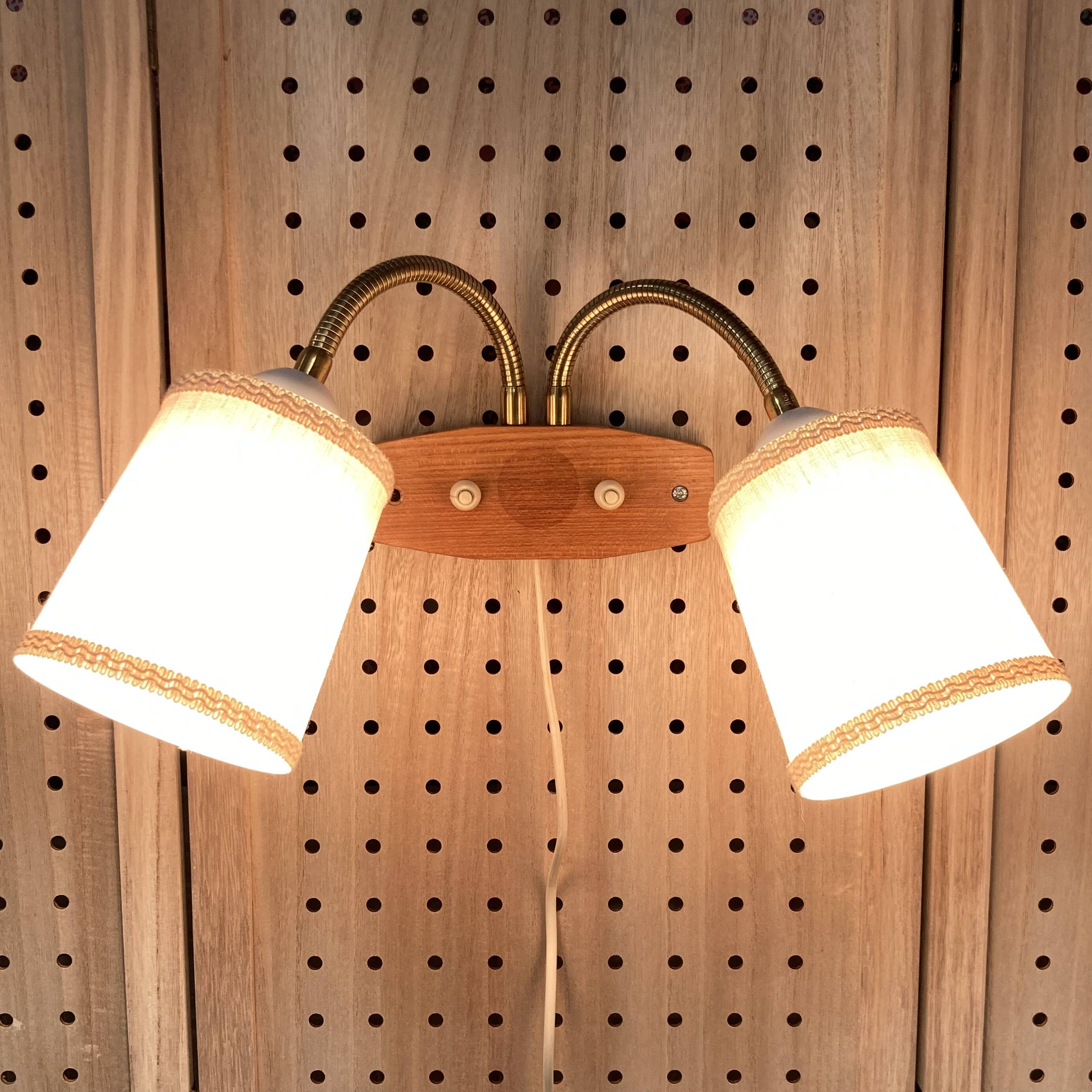LARGE DOUBLE WALL LIGHT "1950 DESIGN".