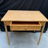 Desk and its vintage bamboo chair