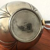 Art Deco pewter lamp by René Delavan
