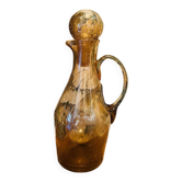 Carafe en verre bullé vintage 1960