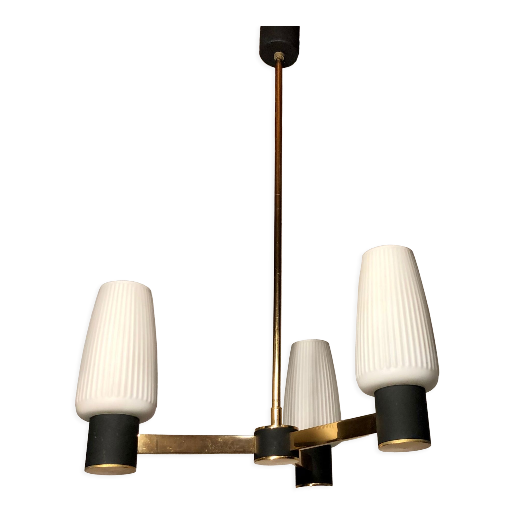 Arlus suspension chandelier 3 branches and tulips