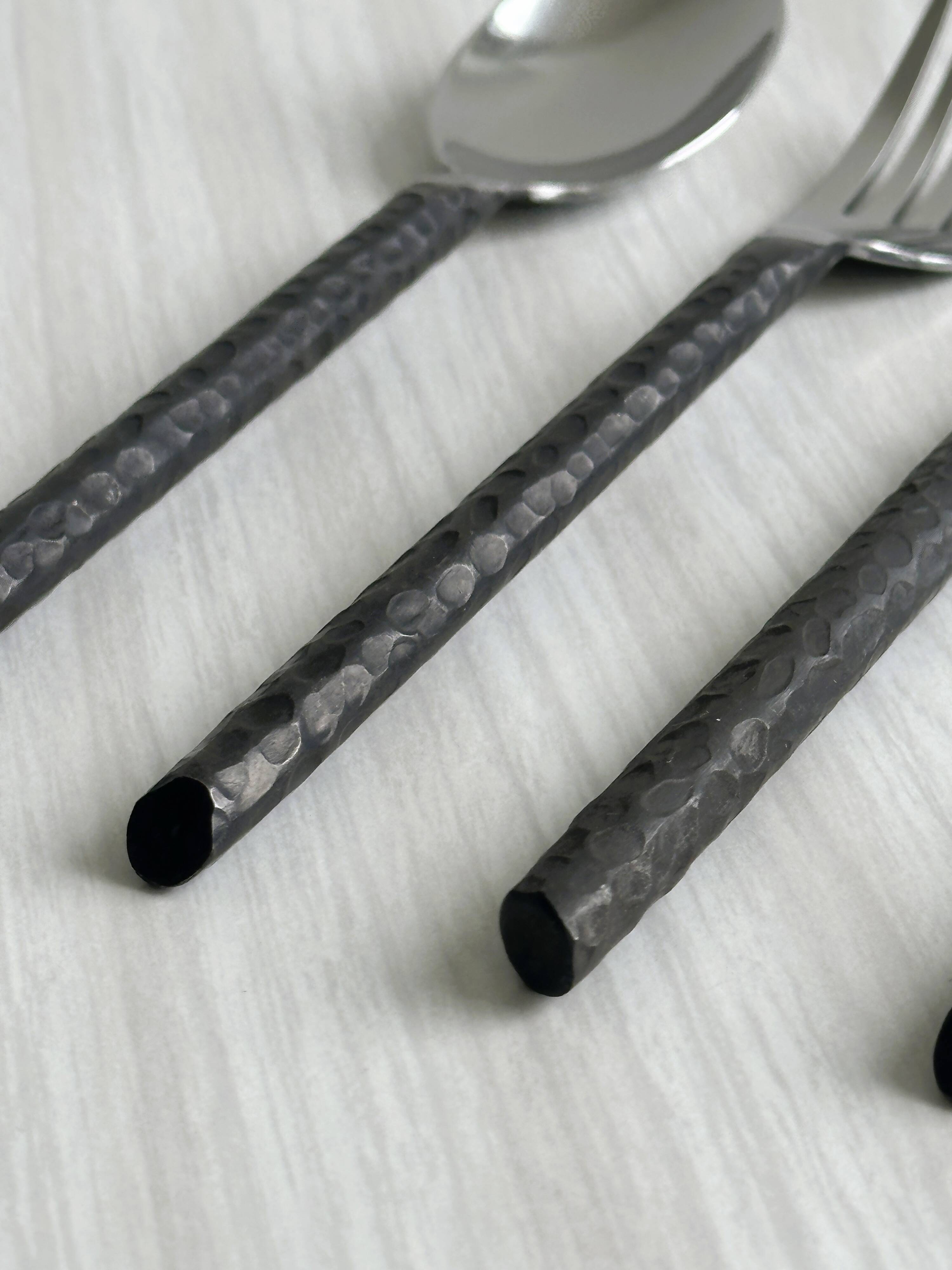 wrought metal cutlery set