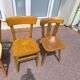 Set of 6 mismatched vintage wooden bistro chairs