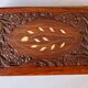 Antique hand-carved wooden boxes.