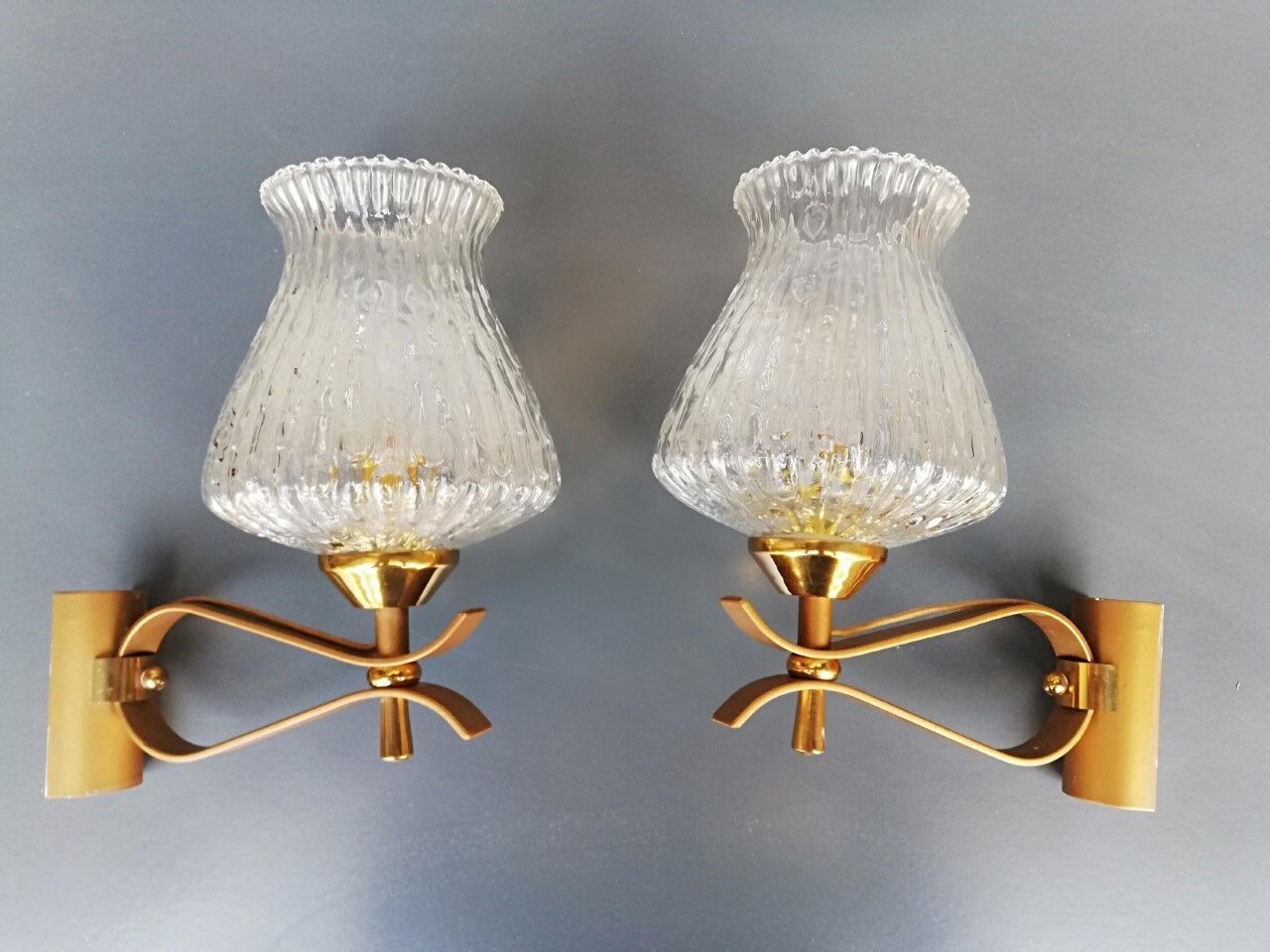 Pair of vintage 60s wall lamps