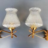 Pair of vintage 60s wall lamps