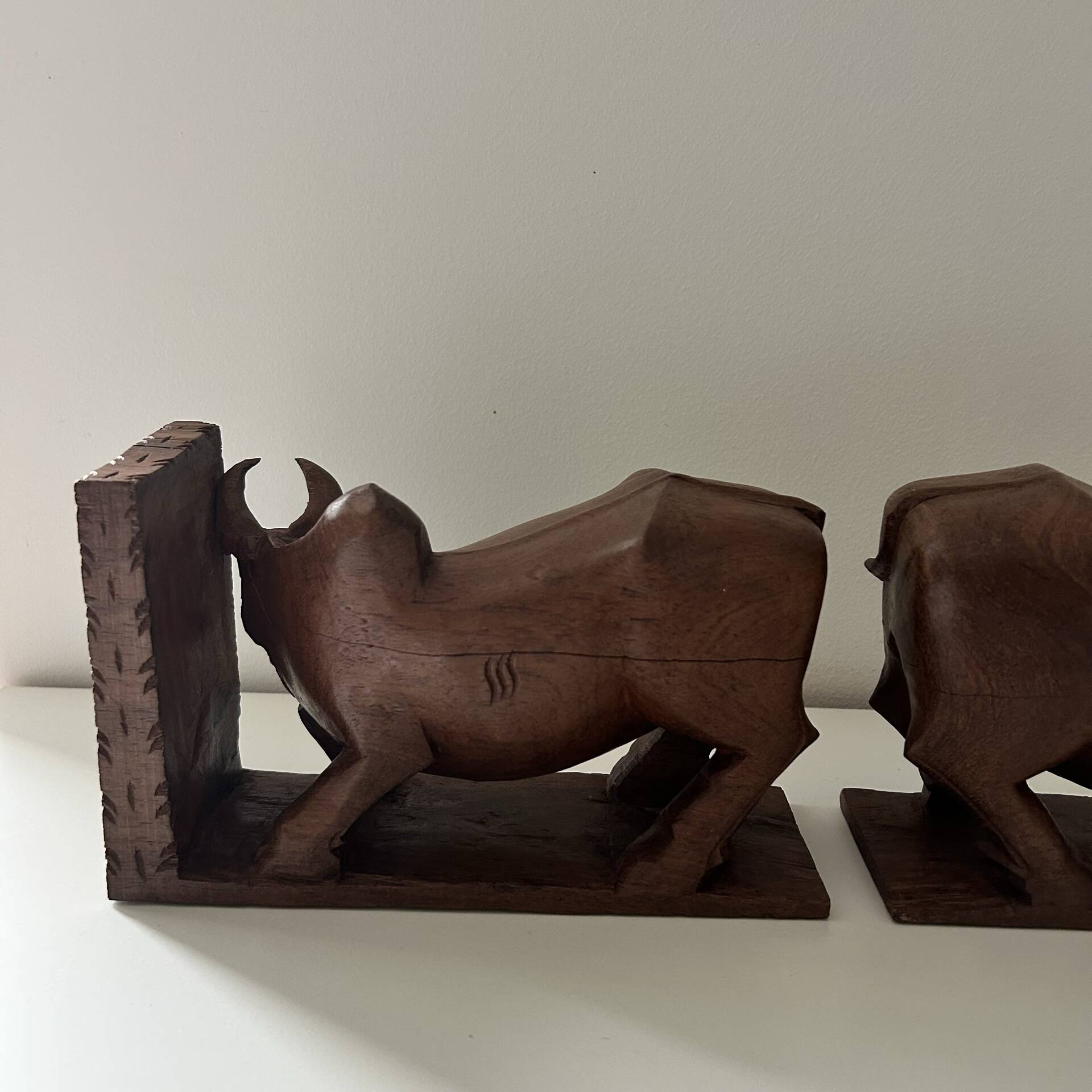 Pair of Scandinavian teak bookends