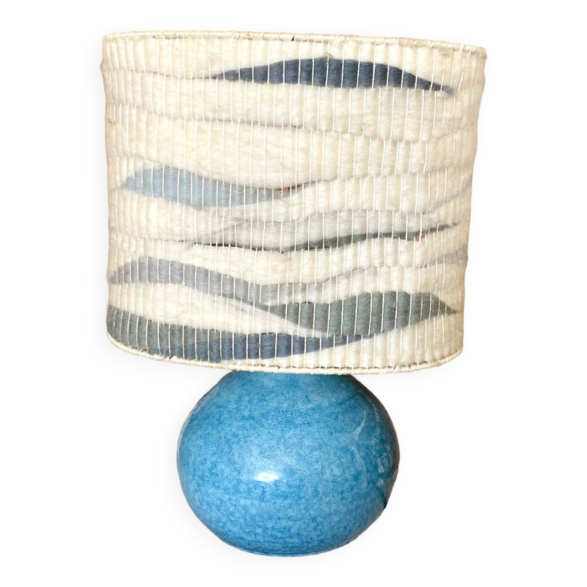Blue wool lamp