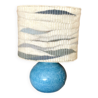 Blue wool lamp