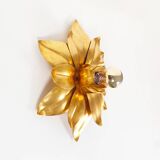 Gilded vintage florentine flush mount light