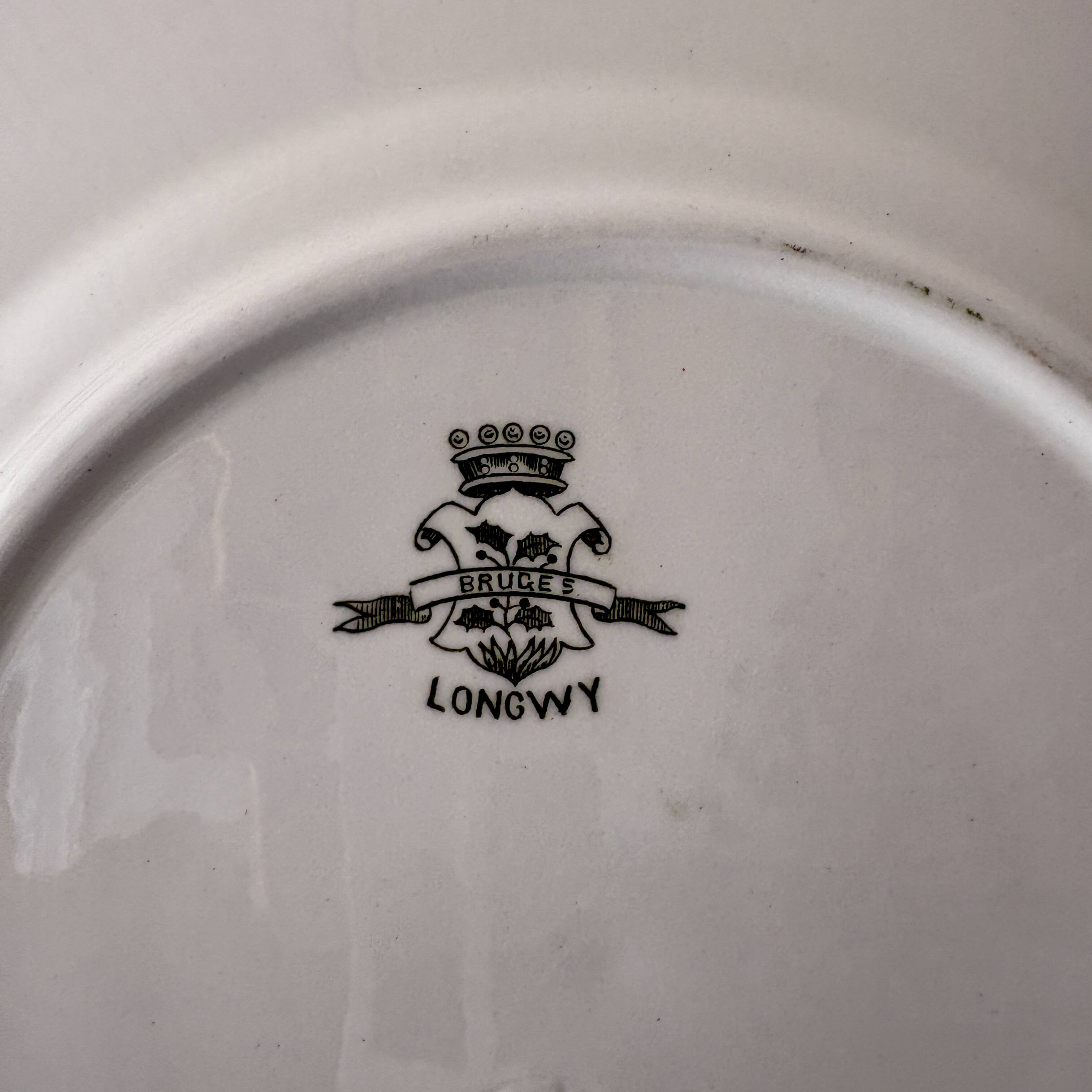 Lot de 6 assiettes plates anciennes - Bruges de Longwy