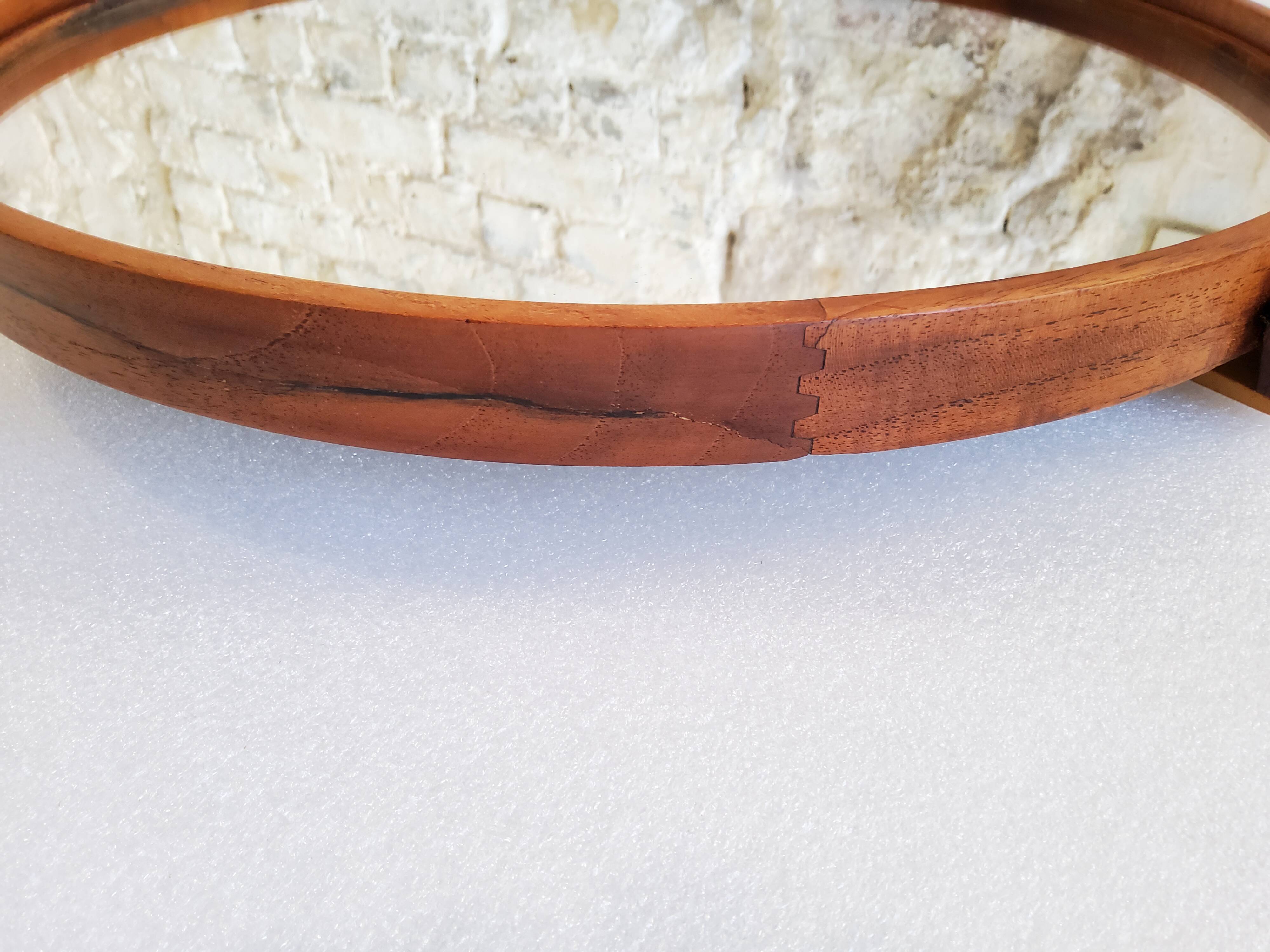 Scandinavian wall mirror in teak - luxury