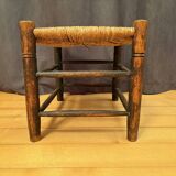 Tabouret recouvert de jonc, Hollande, années 1960