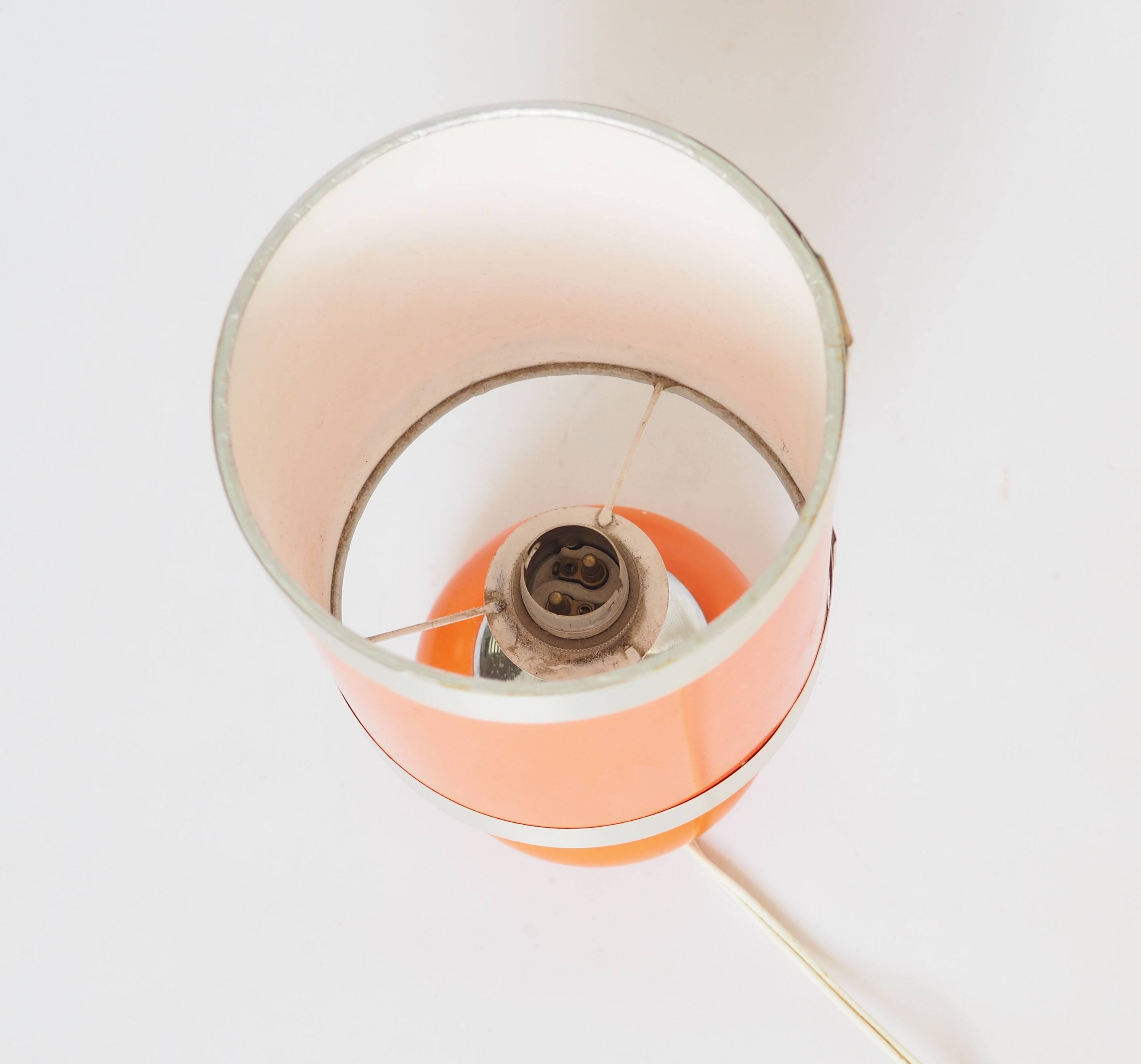 Lampe orange années 1970