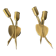 Pair of danish  mcm brass wall lamps sconces by fog & mørup