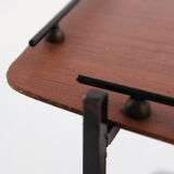 MId-Century Teak Bar Trolley with Bottle Holder, Italy 1960s