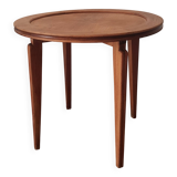 Vintage round wooden serving trolley