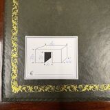 English Chesterfield desk with green leather