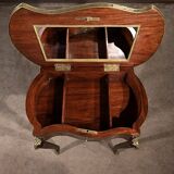 Small Living Room Table in Rosewood and Marquetry, Louis XV style, Napoleon III – Middle XI period