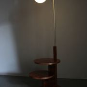 Art Deco floor lamp with shelves, Czechoslovakia, 1930s