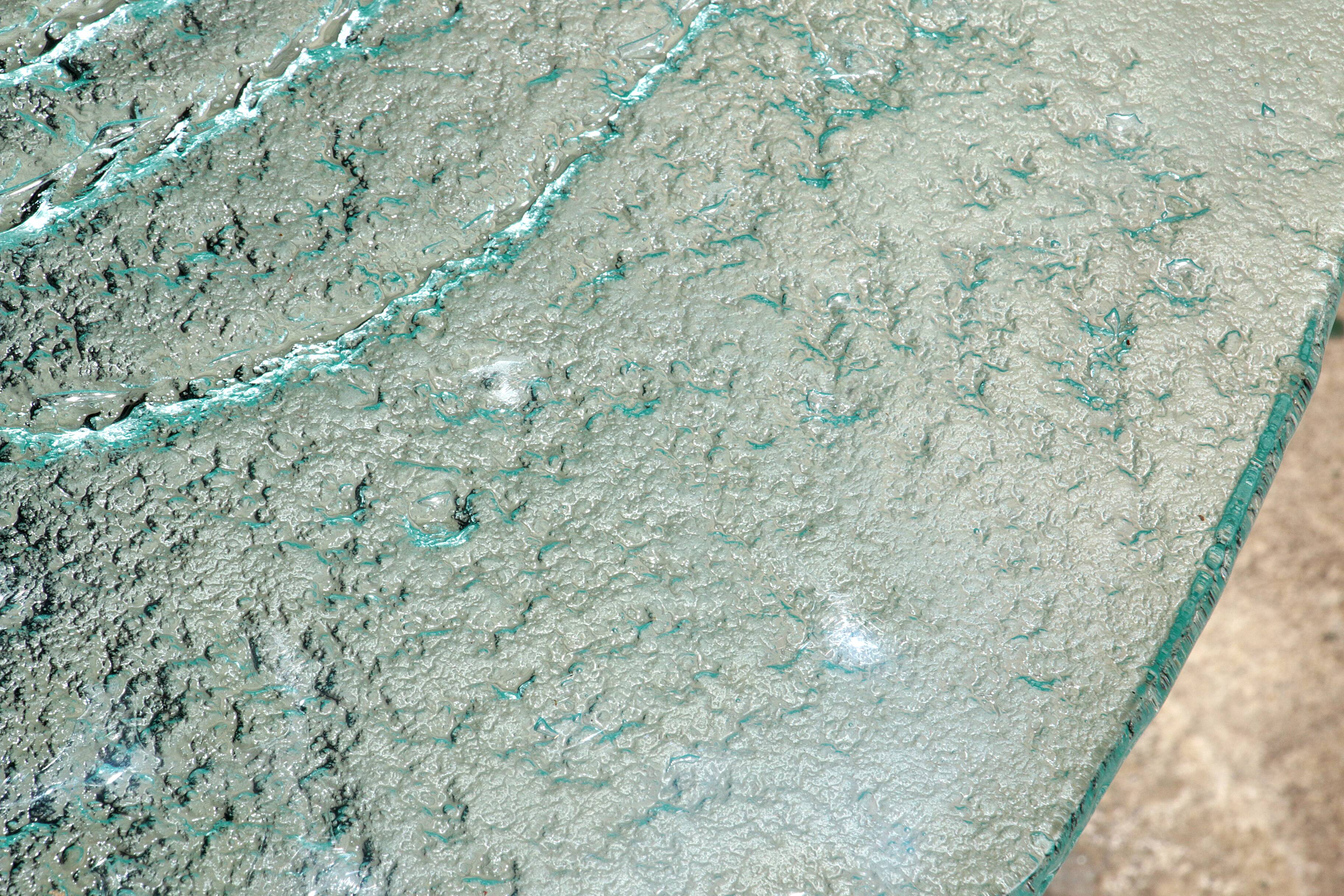 Sculptural glass coffee table by Heinz Lilienthal 1970, Germany