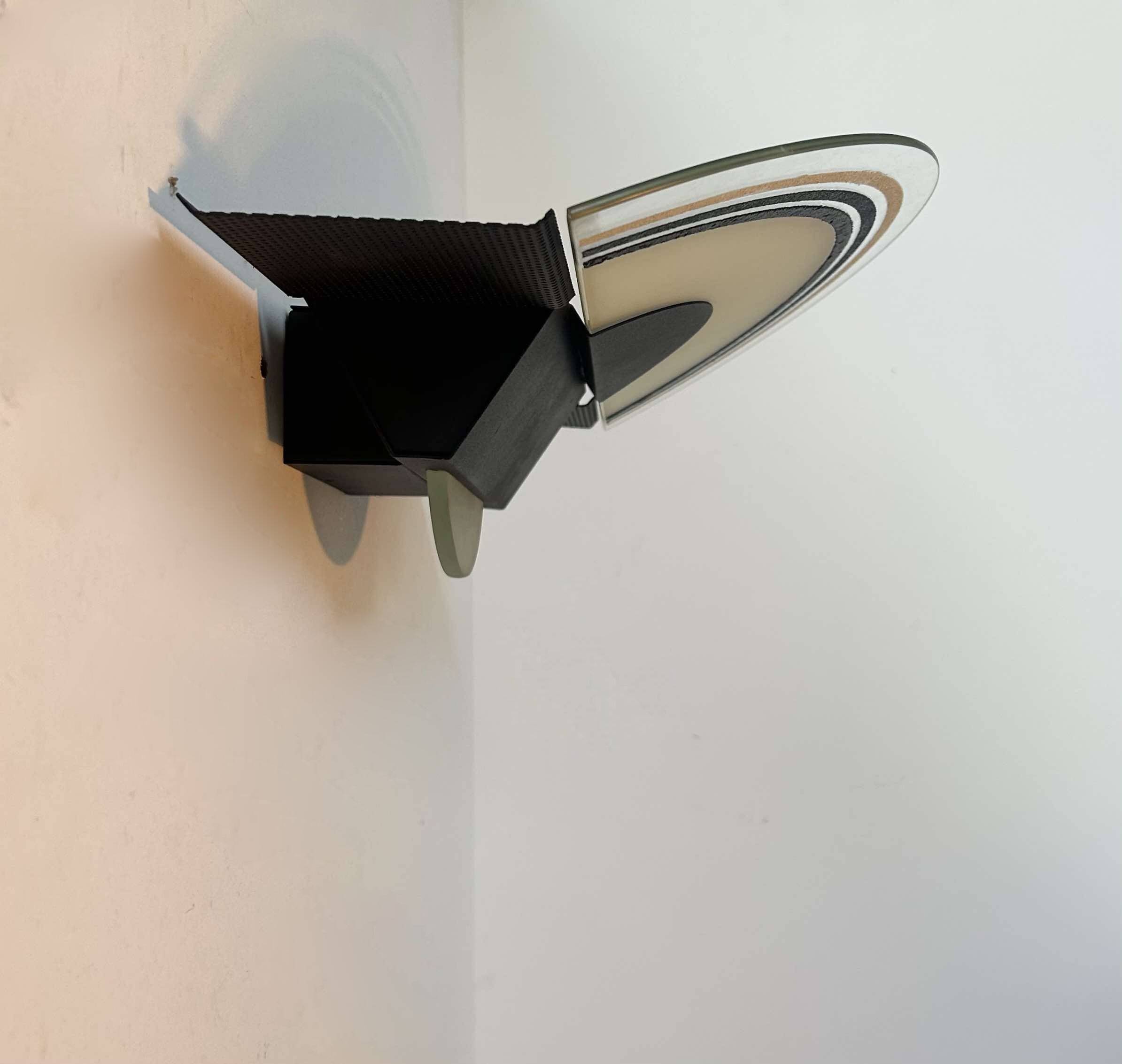 Vintage sandblasted glass wall lamp by Vetri Murano, Italy 1970