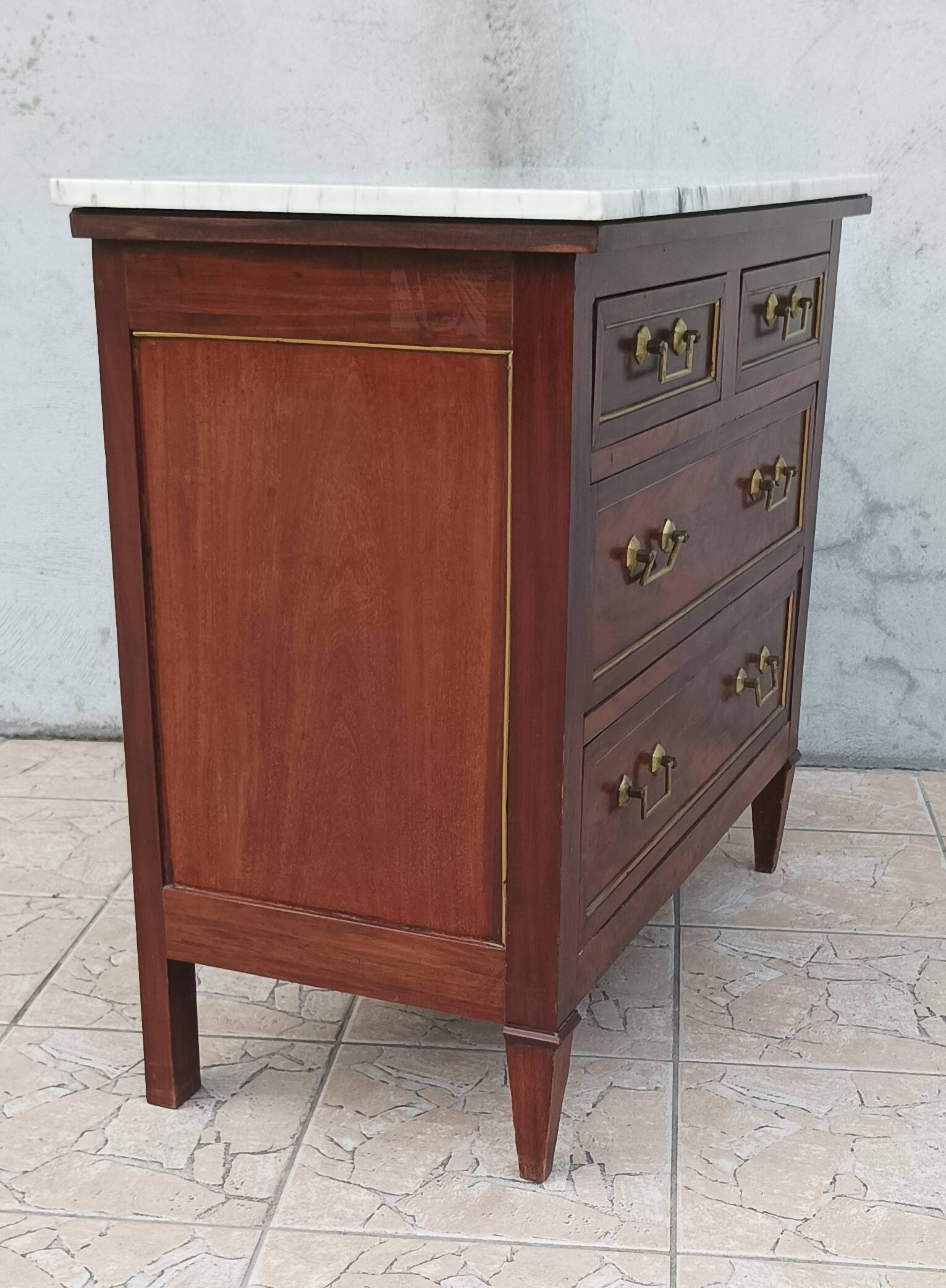 Louis XVI style mahogany chest of drawers