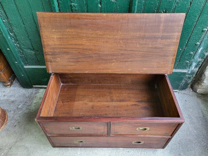 Mahogany and brass boat chest trunk the great pacific s fran