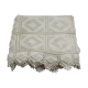 White crochet bed cover