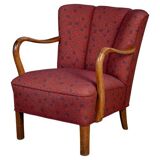 Art Deco armchair attributed to Viggo Boesen, Denmark, 1950s.