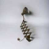 Vintage industrial scissor lamp / wall light / workshop lamp