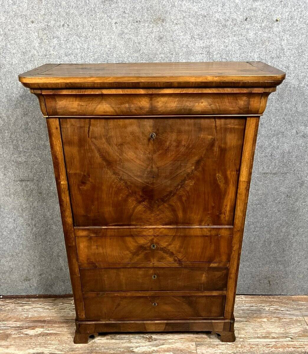 Louis Philippe period mahogany ogee desk circa 1830