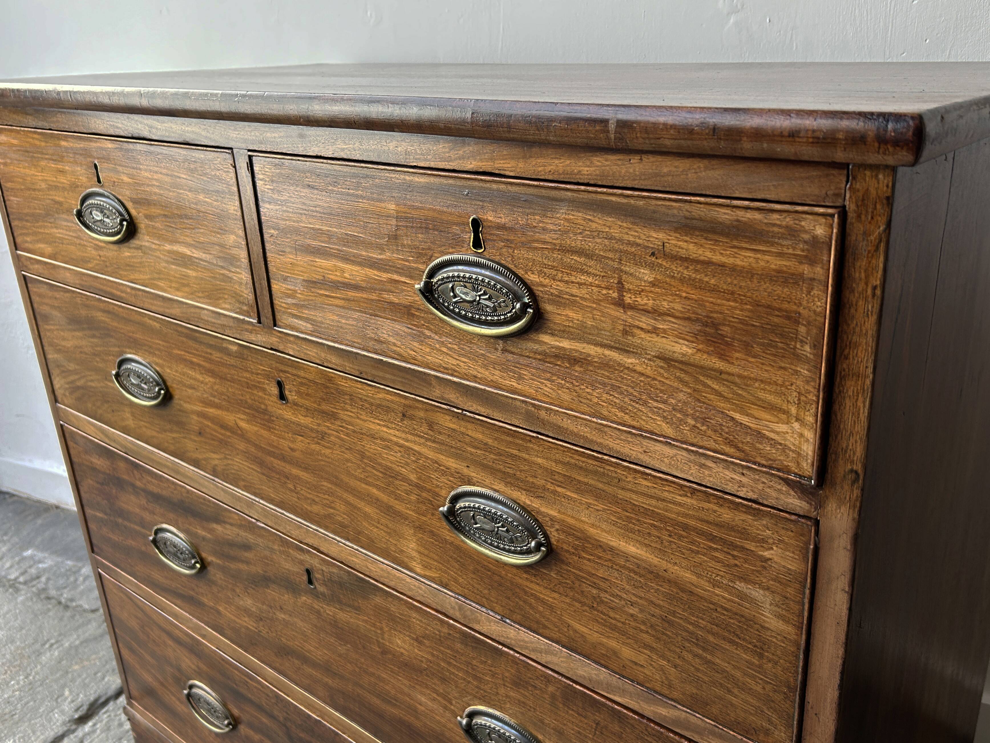 Antique Georgian mahogany two over three chest of drawers 1820–1840