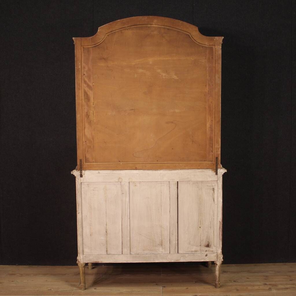 Dresser in lacquered wood with mirror Louis XVI