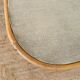 Rattan coffee table black metal base